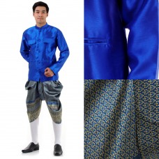 Blue Set Traditional Thai Dress Thai Costume For Men THAI217